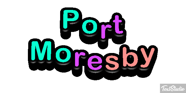 Port Moresby Effetto testo