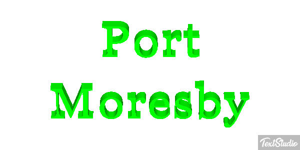 Port Moresby Effetto testo