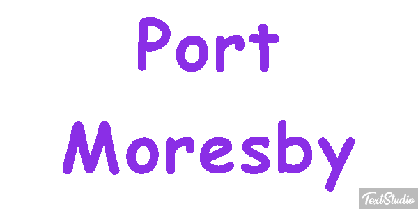 Port Moresby Effetto testo