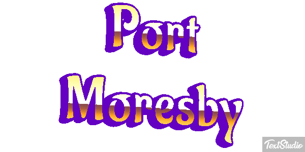 Port Moresby Effetto testo