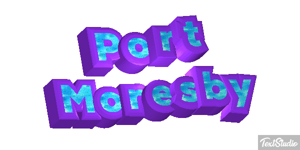 Port Moresby Effetto testo