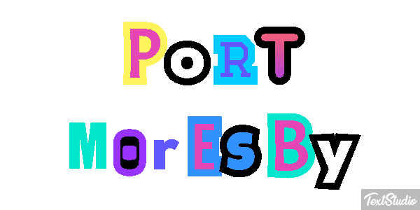 Port Moresby Effetto testo