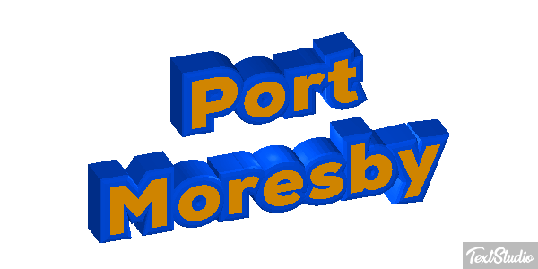 Port Moresby Effetto testo