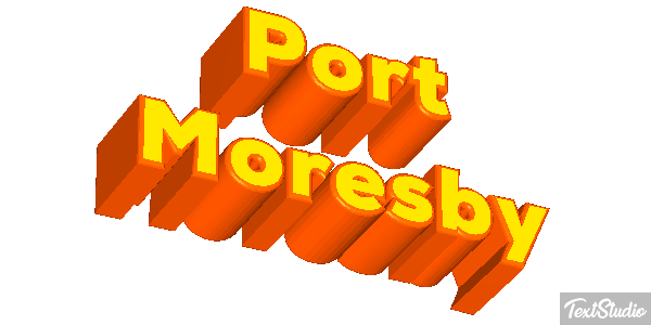 Port Moresby Effetto testo