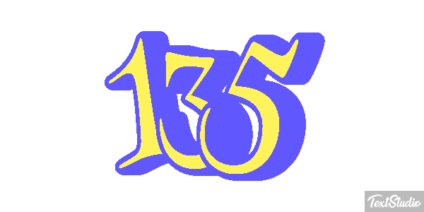 135 Efecto de texto