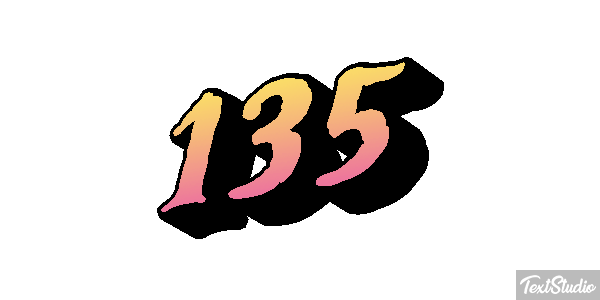 135 Efecto de texto