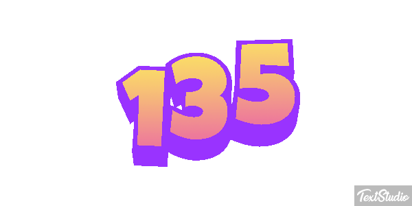 135 Efecto de texto
