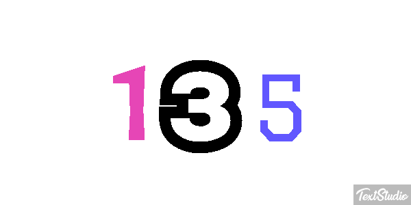 135 Efecto de texto