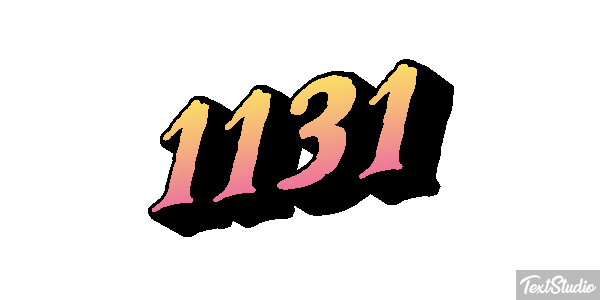 1131 Text effect