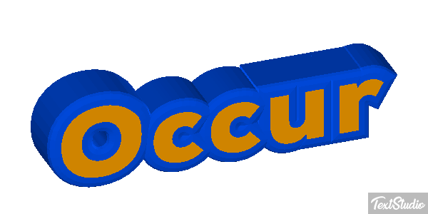 Occur Text effect