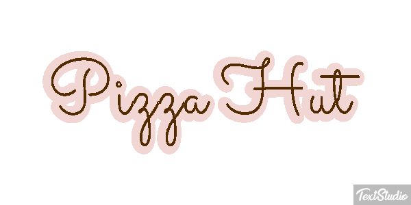 Pizza Hut Efeito do texto