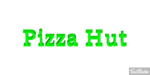 Pizza Hut Efeito do texto