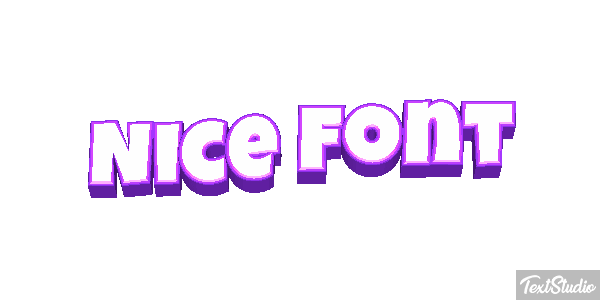 Nice Font Text effect