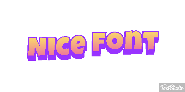 Nice Font Text effect