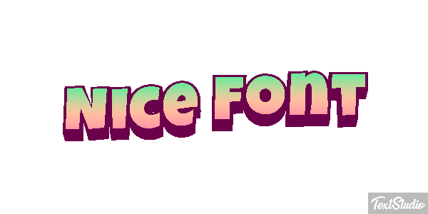 Nice Font Text effect
