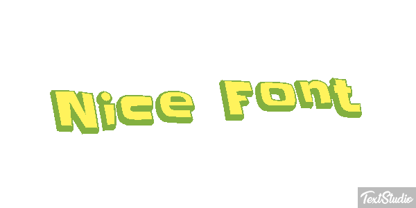 Nice Font Text effect