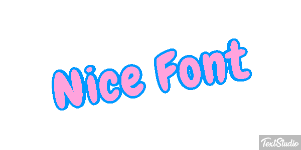 Nice Font Text effect