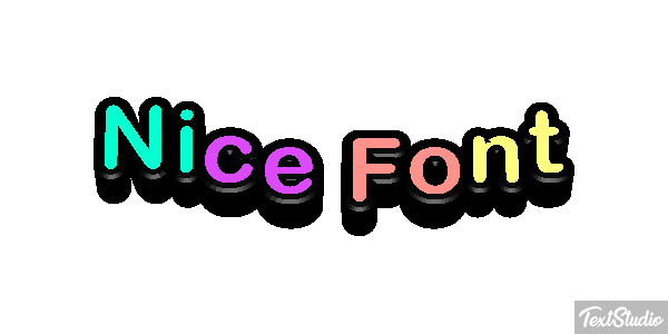 Nice Font Text effect