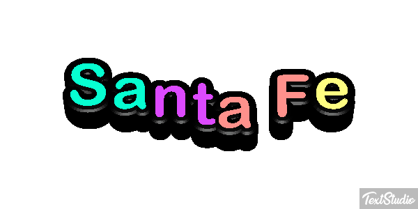 Santa Fe Efecto de texto