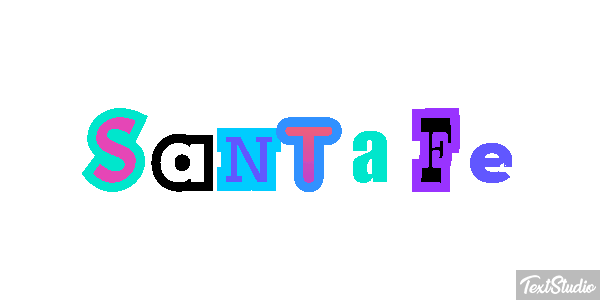 Santa Fe Efecto de texto