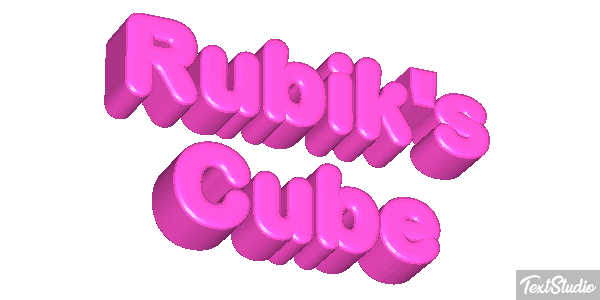 Rubik's Cube Efecto de texto