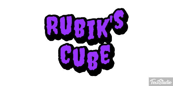 Rubik's Cube Efecto de texto