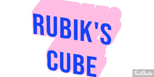 Rubik's Cube Efecto de texto