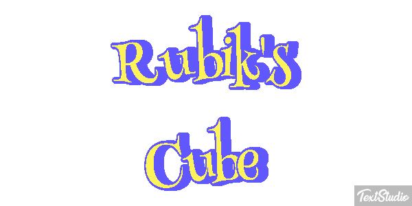 Rubik's Cube Efecto de texto