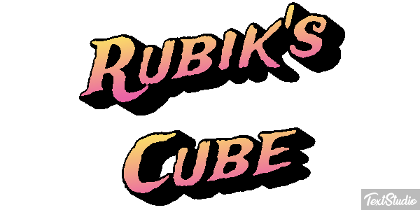 Rubik's Cube Efecto de texto