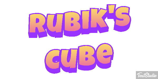 Rubik's Cube Efecto de texto