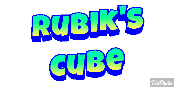 Rubik's Cube Efecto de texto