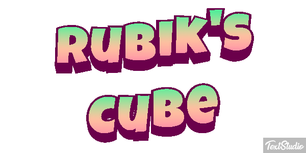 Rubik's Cube Efecto de texto