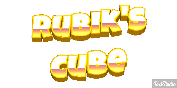 Rubik's Cube Efecto de texto