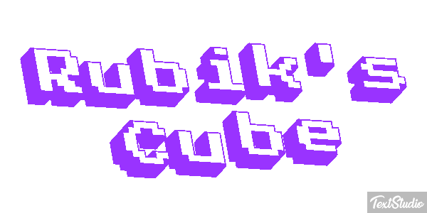 Rubik's Cube Efecto de texto