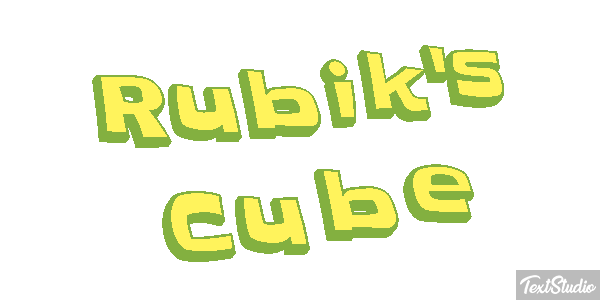 Rubik's Cube Efecto de texto