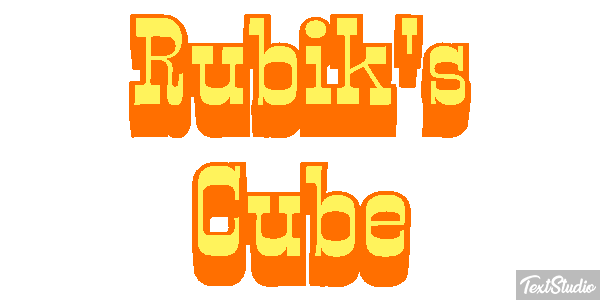 Rubik's Cube Efecto de texto