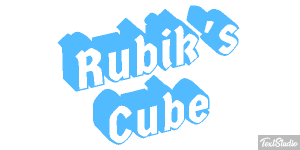 Rubik's Cube Efecto de texto