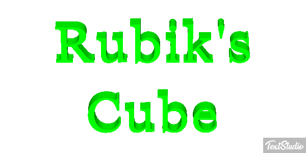 Rubik's Cube Efecto de texto