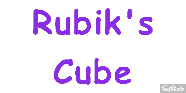 Rubik's Cube Efecto de texto