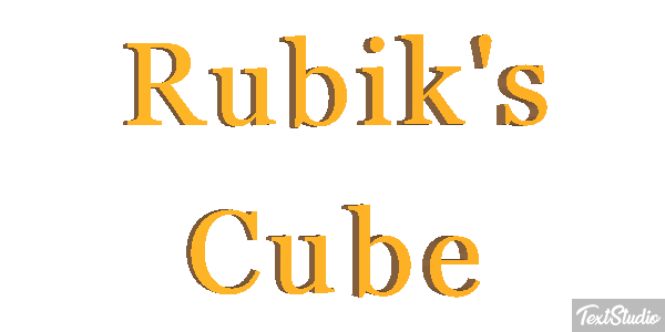 Rubik's Cube Efecto de texto