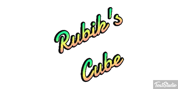 Rubik's Cube Efecto de texto