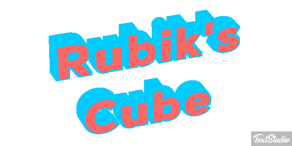 Rubik's Cube Efecto de texto