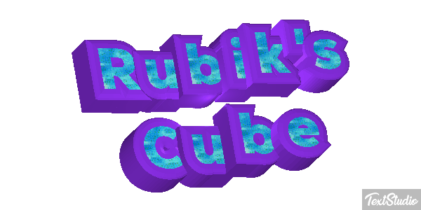 Rubik's Cube Efecto de texto