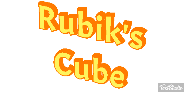 Rubik's Cube Efecto de texto