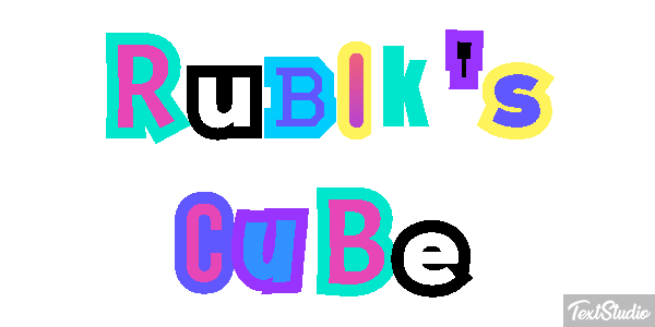 Rubik's Cube Efecto de texto