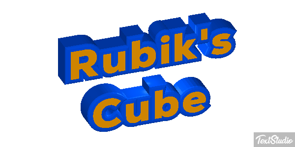 Rubik's Cube Efecto de texto