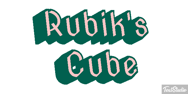 Rubik's Cube Efecto de texto