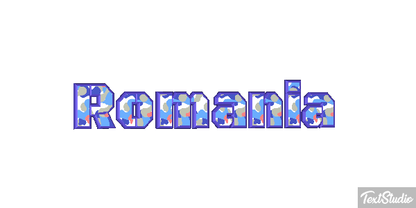 Romania Text effect