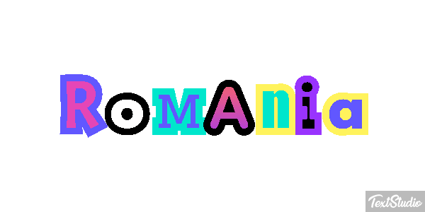 Romania Text effect