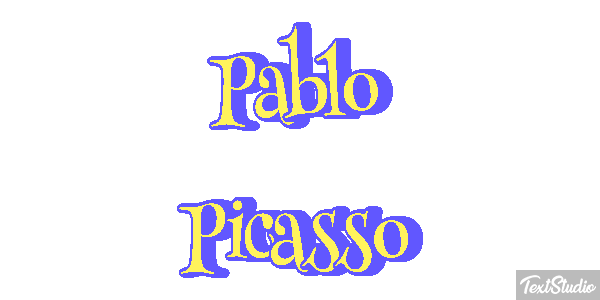 Pablo Picasso Text effect